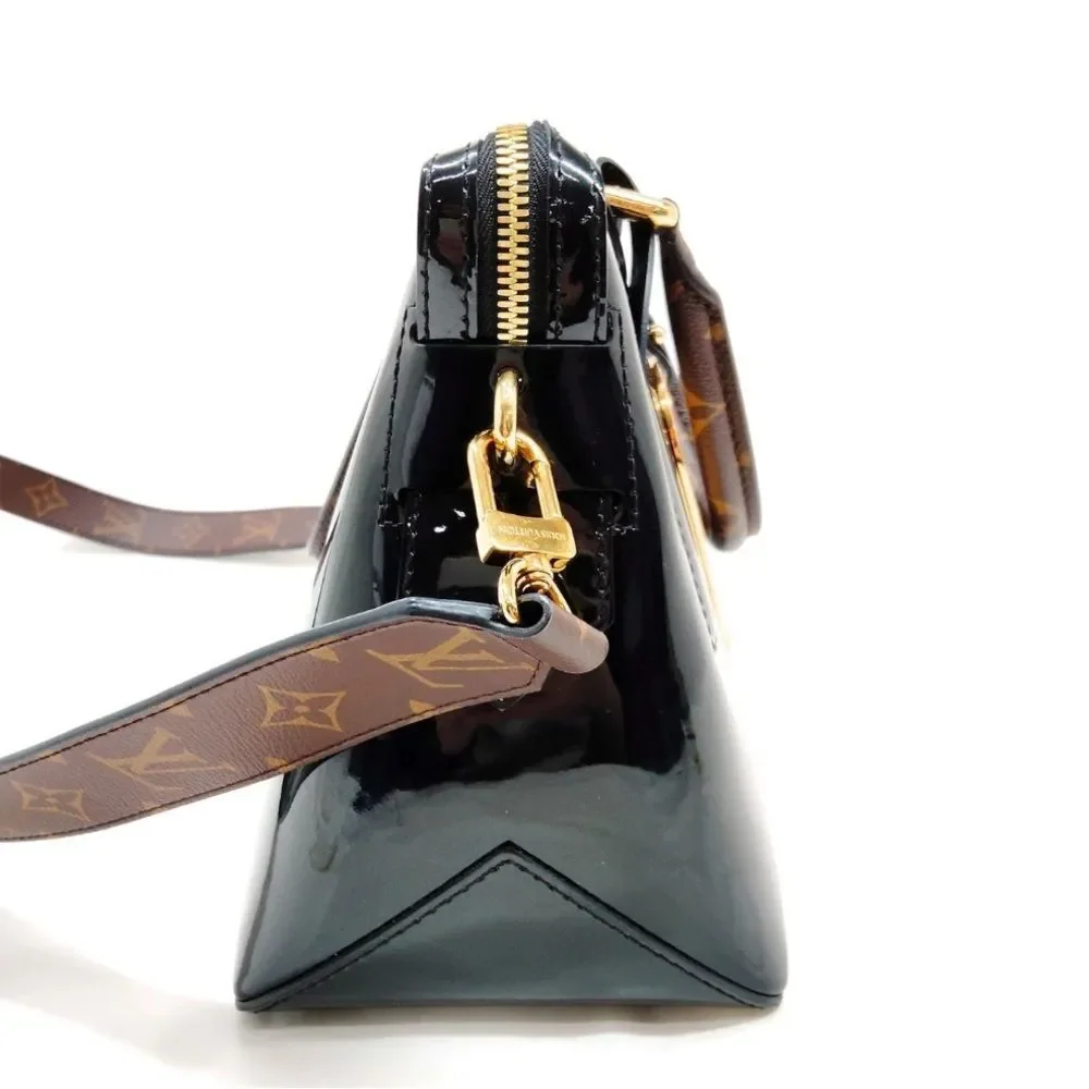 Louis Vuitton LV Handbag M54626 Miroir Black Patent LV Canvas Top Handle Tote - Picture 3 of 16